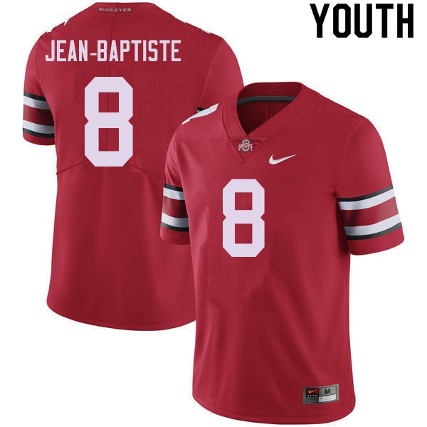 Ohio State Buckeyes #8 Javontae Jean-Baptiste Youth Stitch Jersey Red